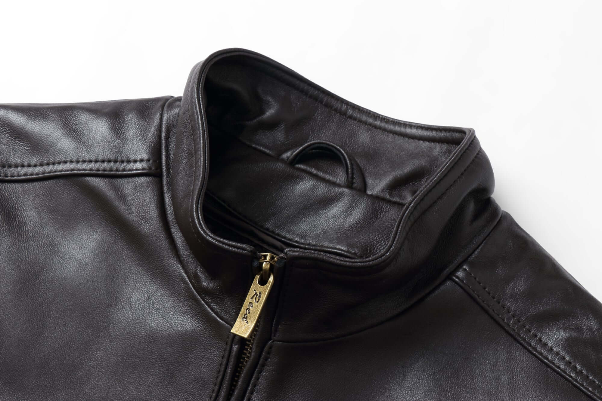 REED EST. 1950 Men's Jacket Genuine Lambskin Leather Stand UP Collar Winners Coat - Imported