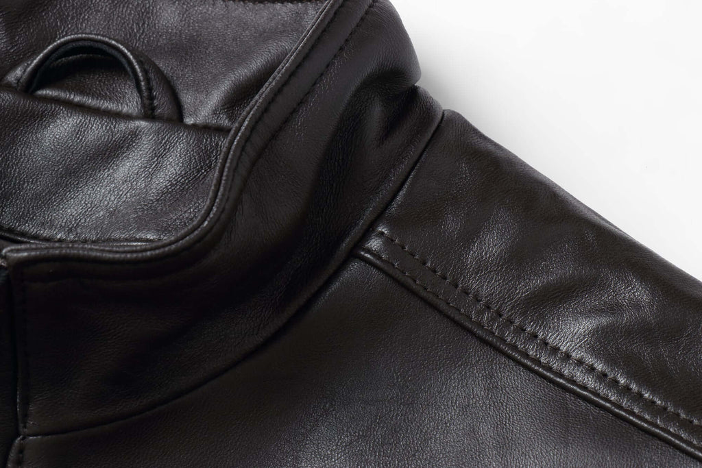 REED EST. 1950 Men's Jacket Genuine Lambskin Leather Stand UP Collar Winners Coat - Imported
