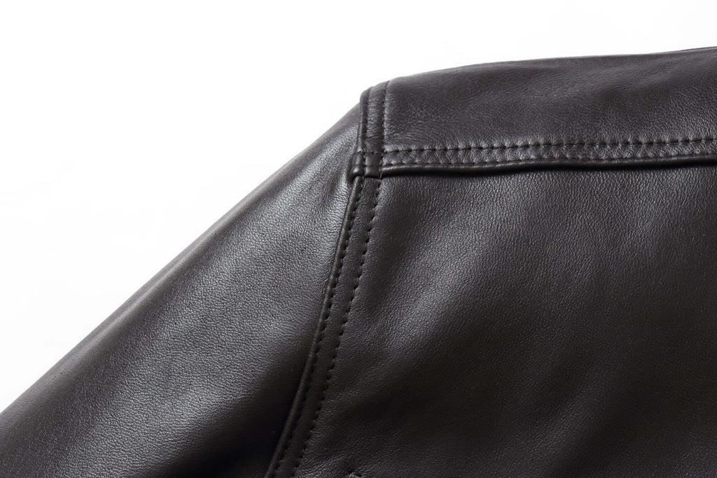 REED EST. 1950 Men's Jacket Genuine Lambskin Leather Stand UP Collar Winners Coat - Imported