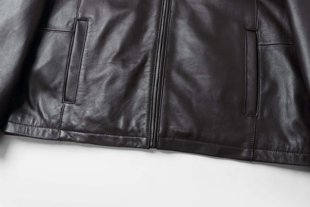 REED EST. 1950 Men's Jacket Genuine Lambskin Leather Stand UP Collar Winners Coat - Imported