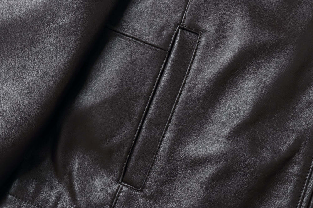 REED EST. 1950 Men's Jacket Genuine Lambskin Leather Stand UP Collar Winners Coat - Imported