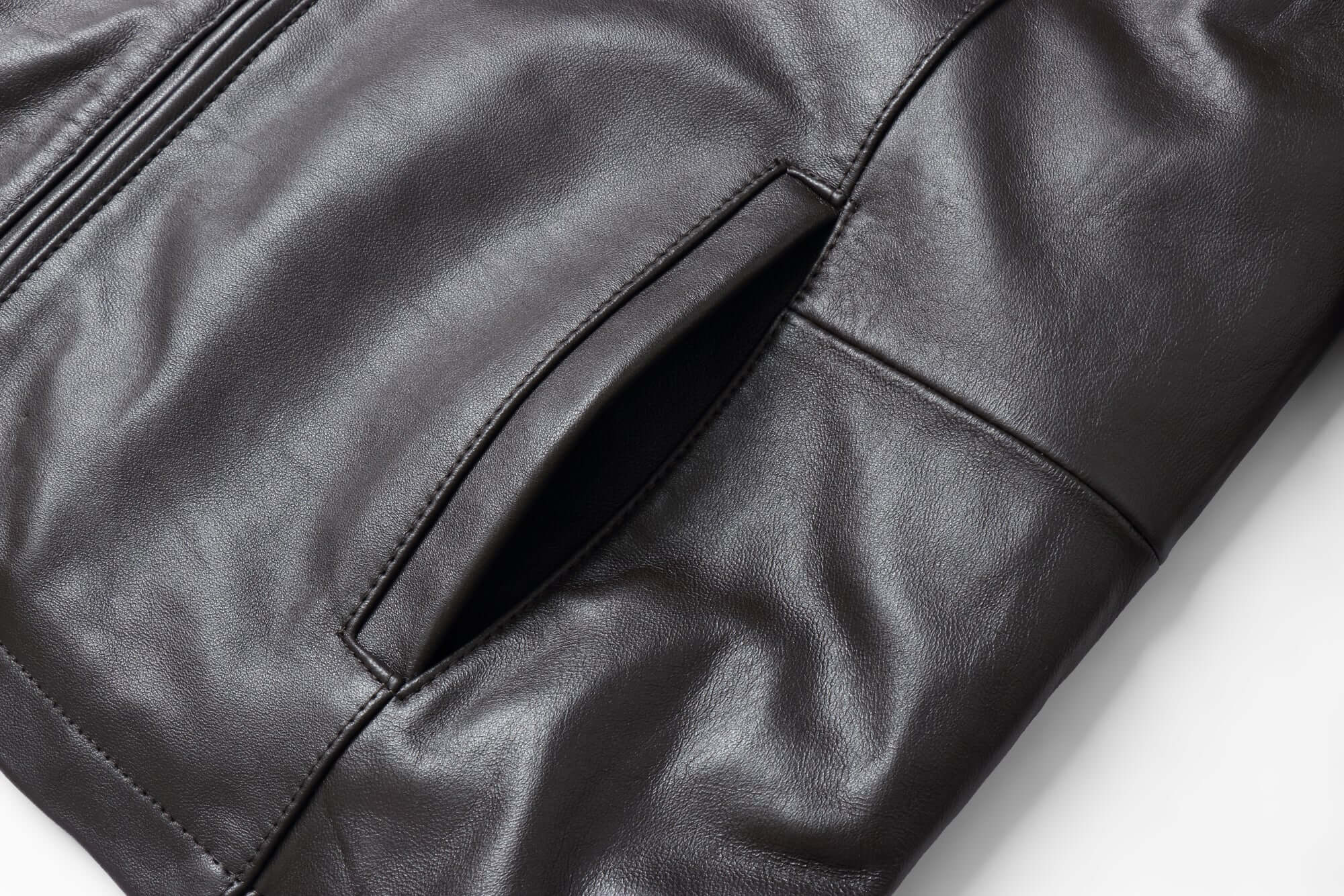 REED EST. 1950 Men's Jacket Genuine Lambskin Leather Stand UP Collar Winners Coat - Imported