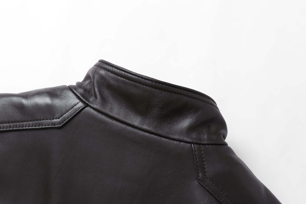 REED EST. 1950 Men's Jacket Genuine Lambskin Leather Stand UP Collar Winners Coat - Imported