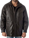 34'' Raglan Reed Classic Men's Car Coat in Imported Lamb with Zip-Out Lining - Imported