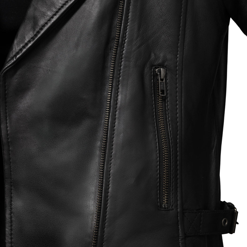 Jolene Women's Asymmetrical Zipper Leather Jacket