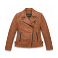 Jolene Women's Asymmetrical Zipper Leather Jacket