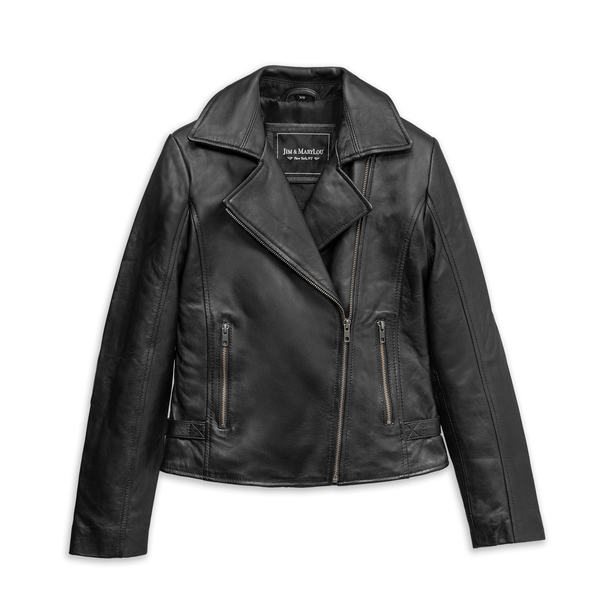 Jolene Women's Asymmetrical Zipper Leather Jacket
