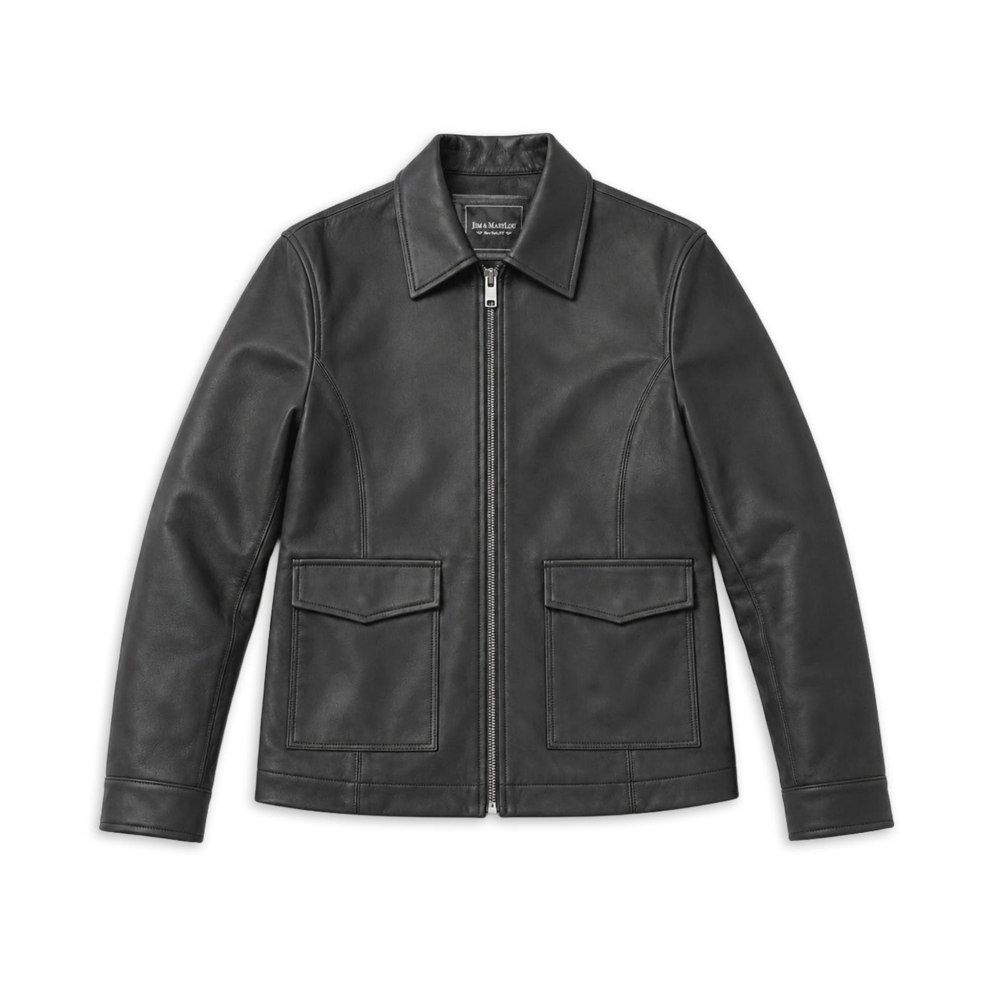 Yolanda Women's Casual Center Zipper Leather Jacket