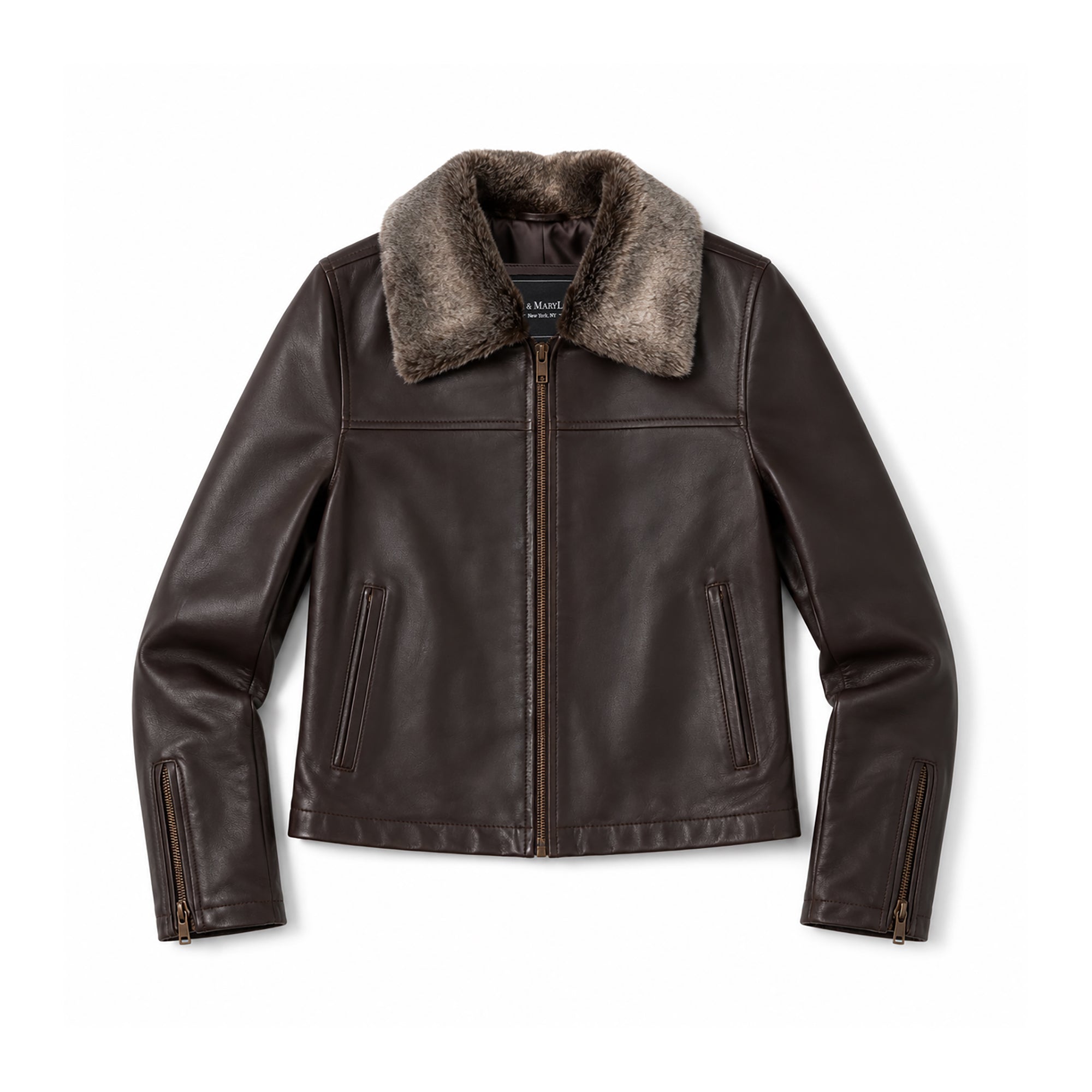 Sadie Women's Bomber Style Leather Jacket