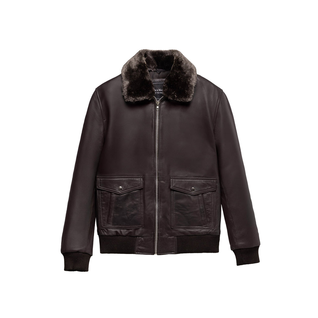 Nicola Men's Bomber Style Leather Jacket