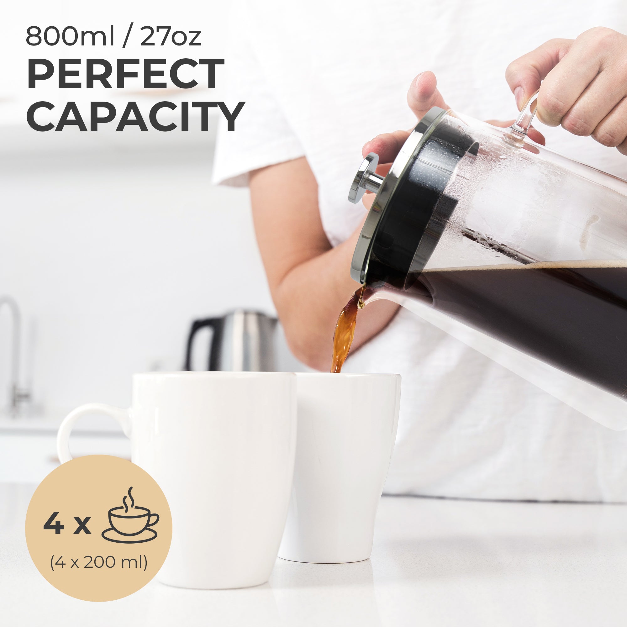 Glass French Press, KF1010