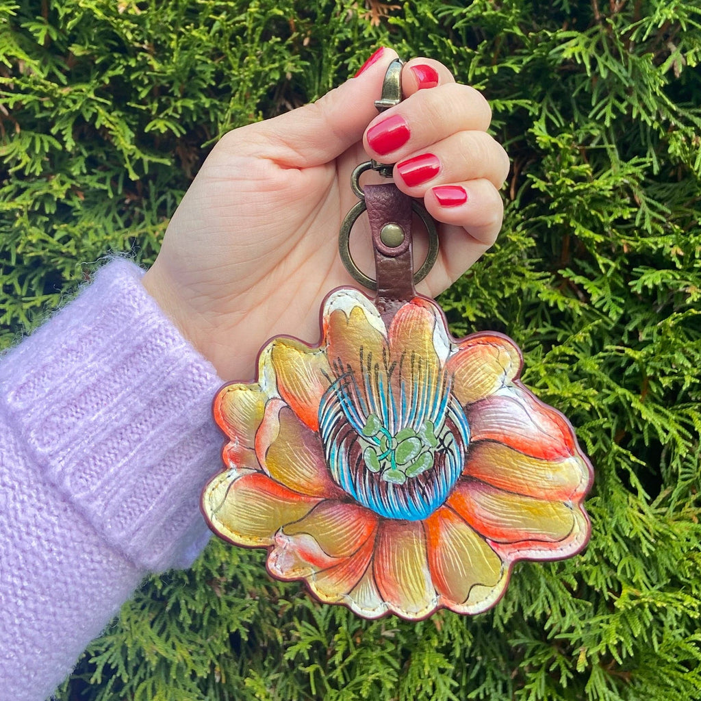 Painted Leather Bag Charm K0033 - Keycharms