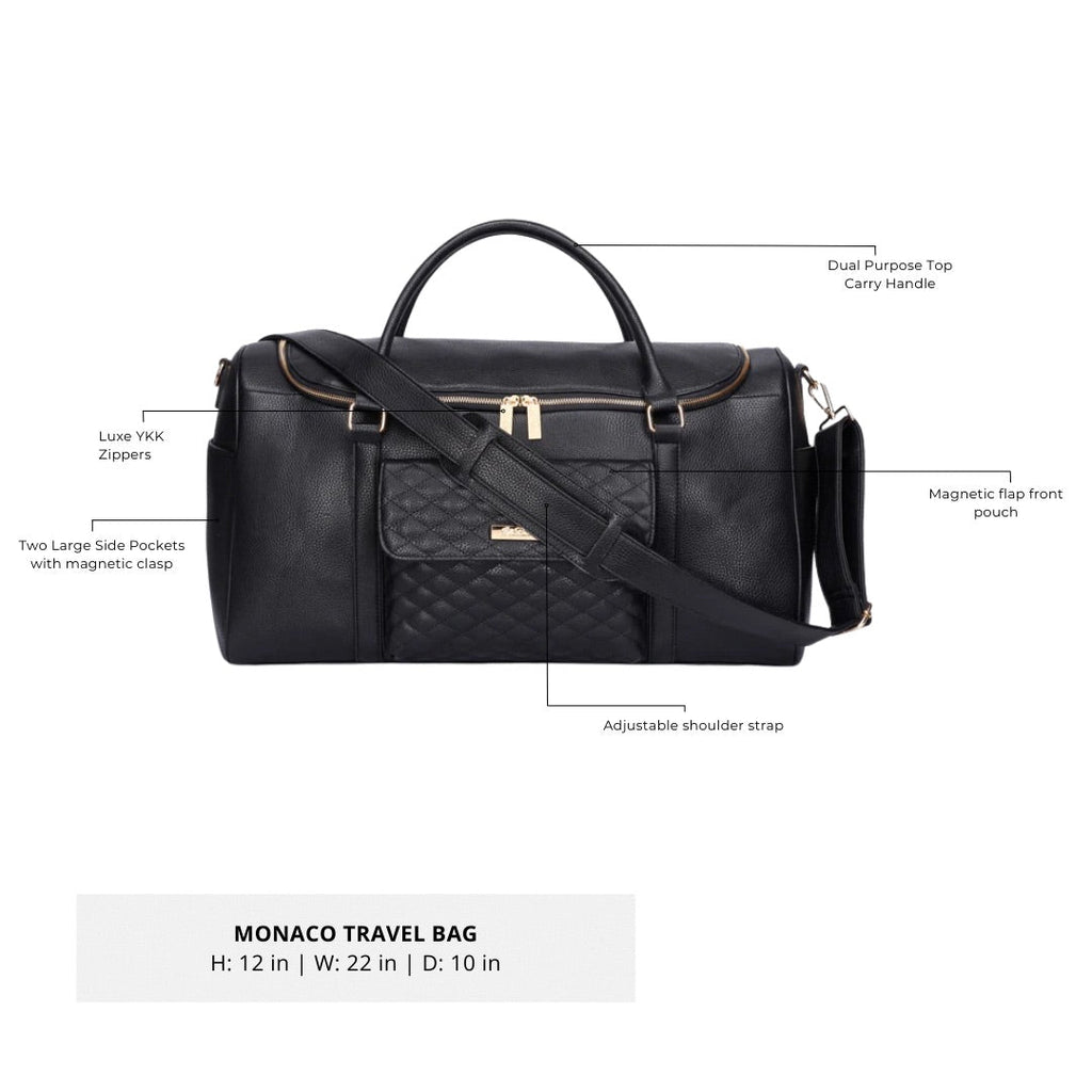 Weekender Travel Bag | Ebony Black