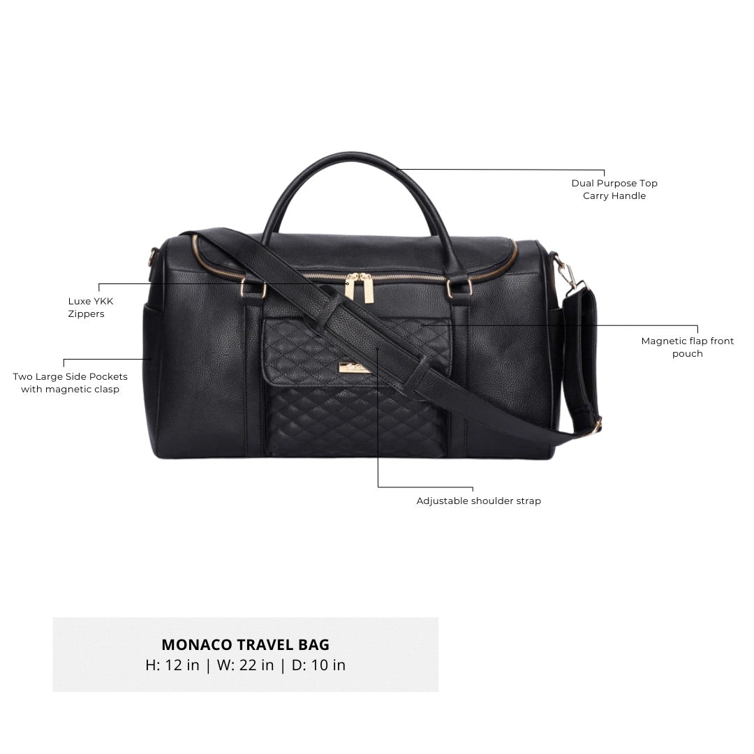 Weekender Travel Bag | Ebony Black