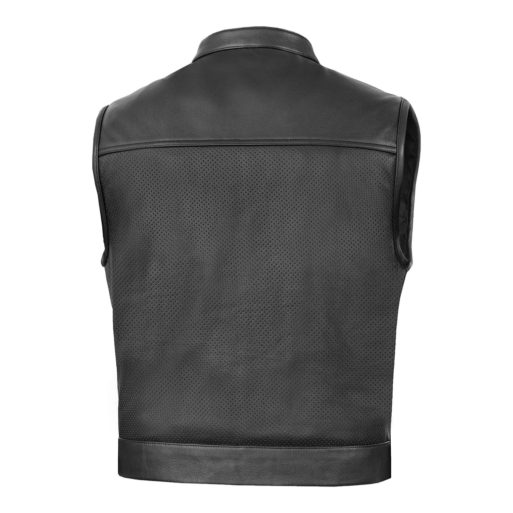 Gravel Ghost™ Lowcut Men’s Leather Motorcycle Vest