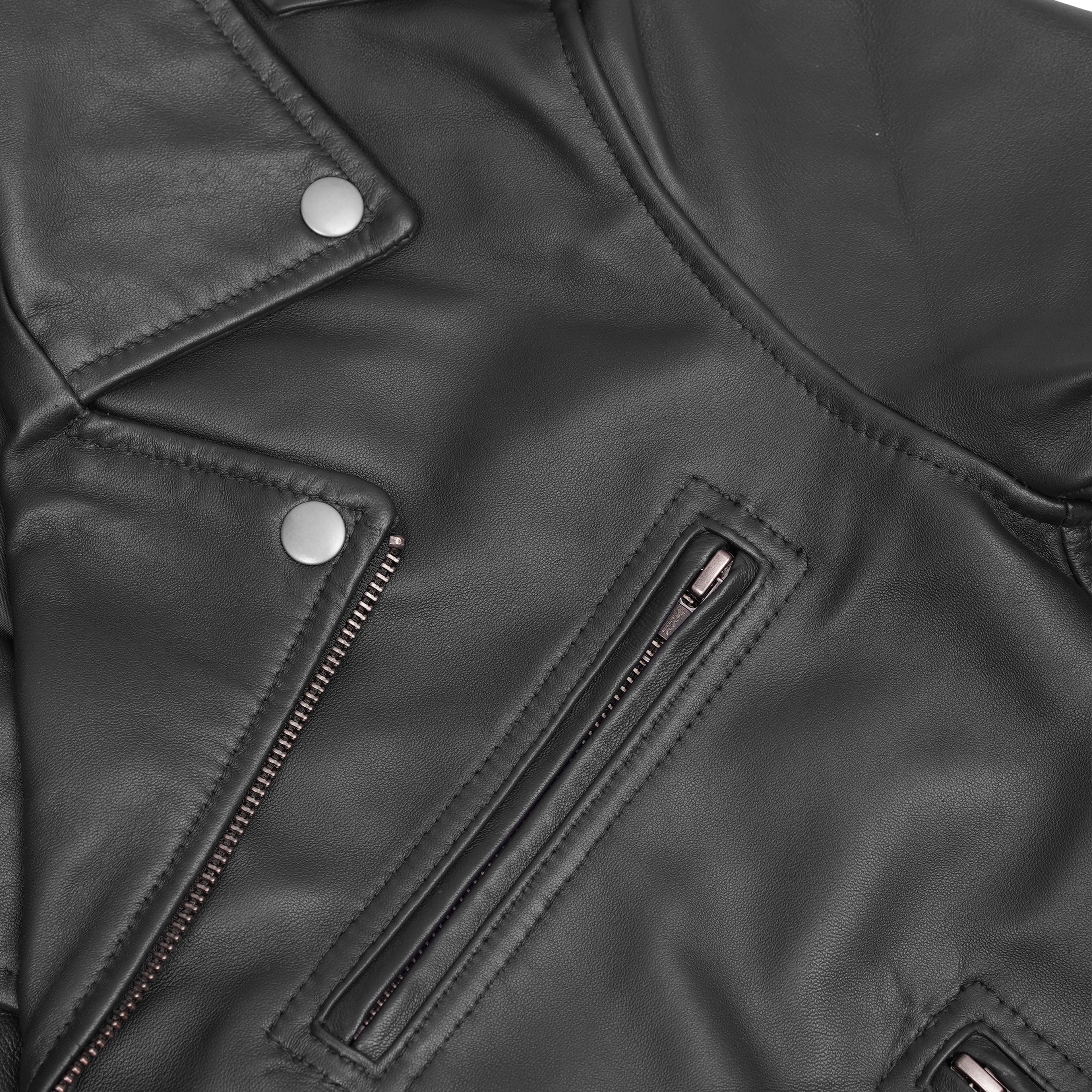 Night Shine Women's Black Fashion Leather Jacket