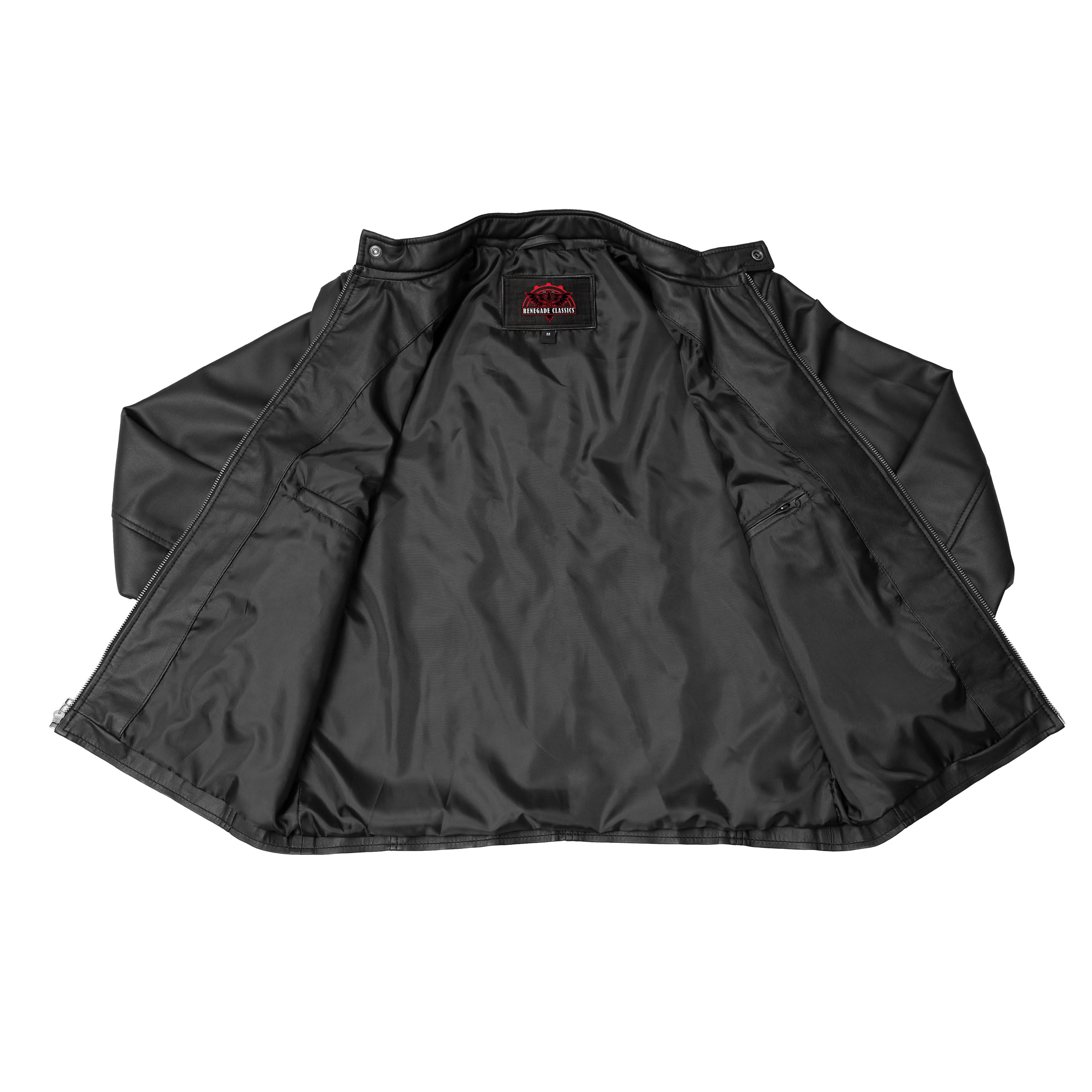Rivet Soul Men’s Faux Leather Motorcycle Jacket