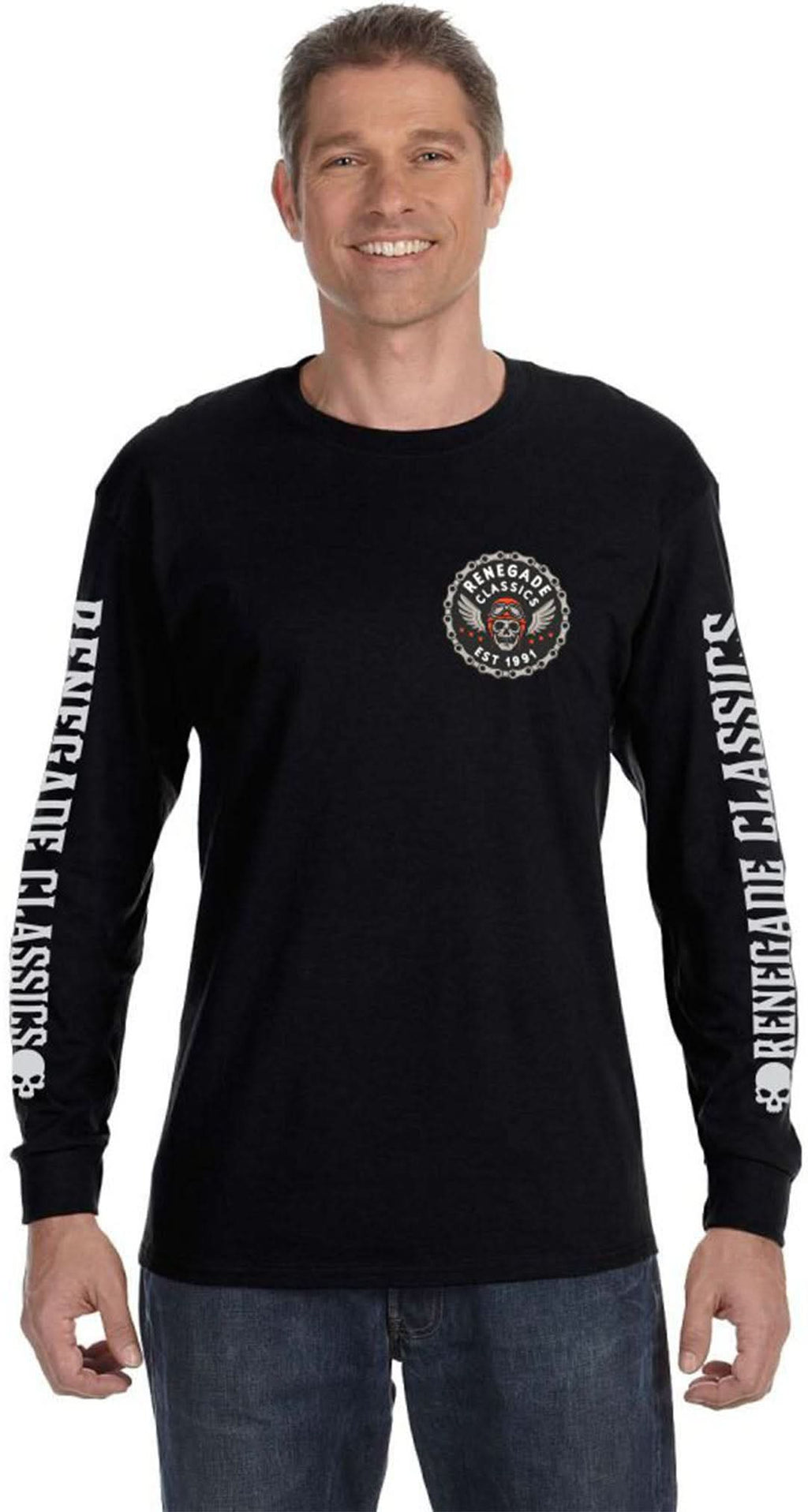 RC Chain Skull Men's  Long Sleeve Shirt