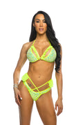 Crushed Candy Sequin Ruffle Bikini Set