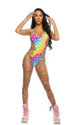 Rainbow Heart Leg-Wrap Bodysuit