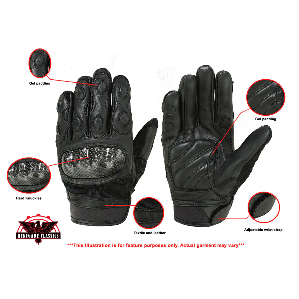Leather/ Textile Sporty Glove