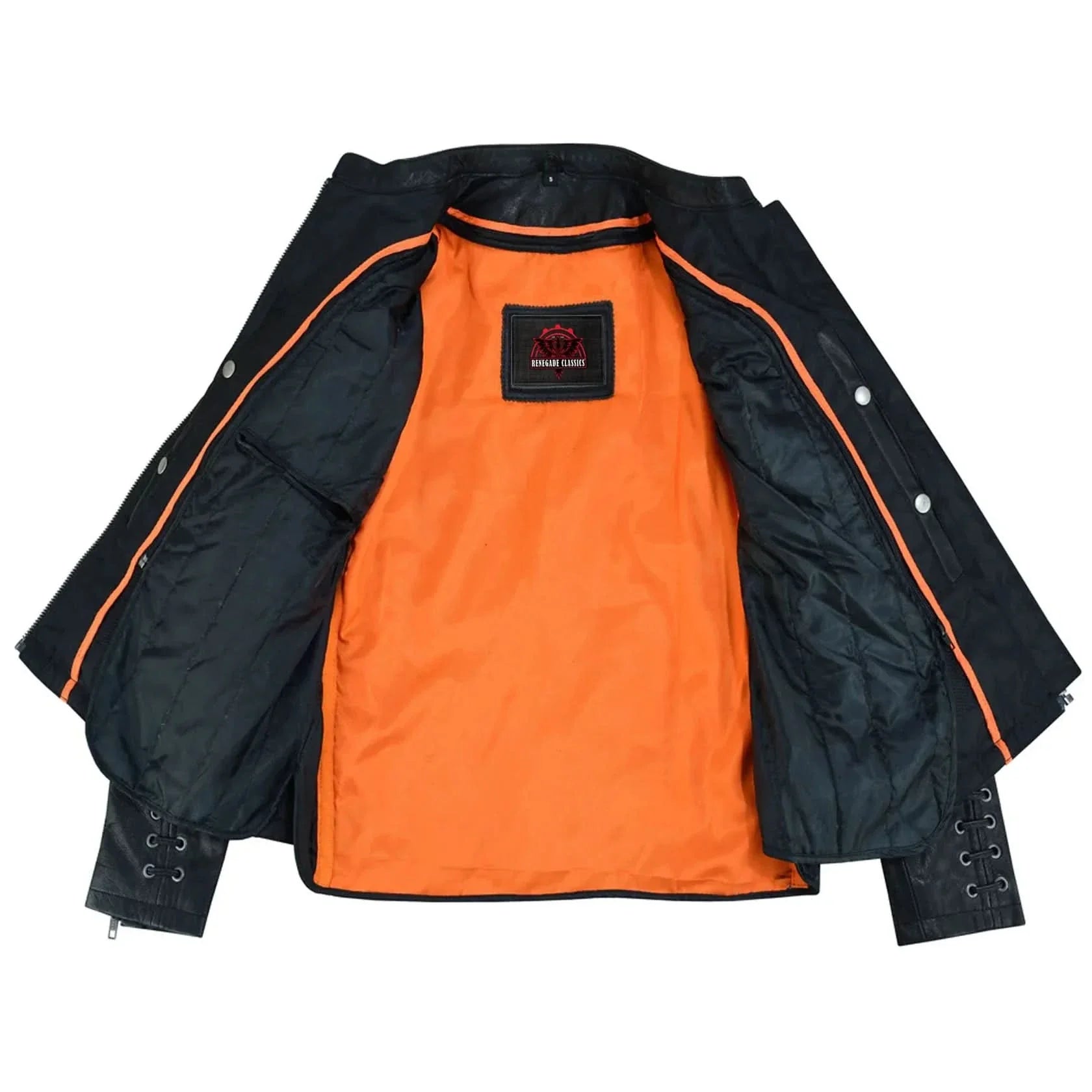 Women's Stylish Jacket with Grommet and Lacing Accents