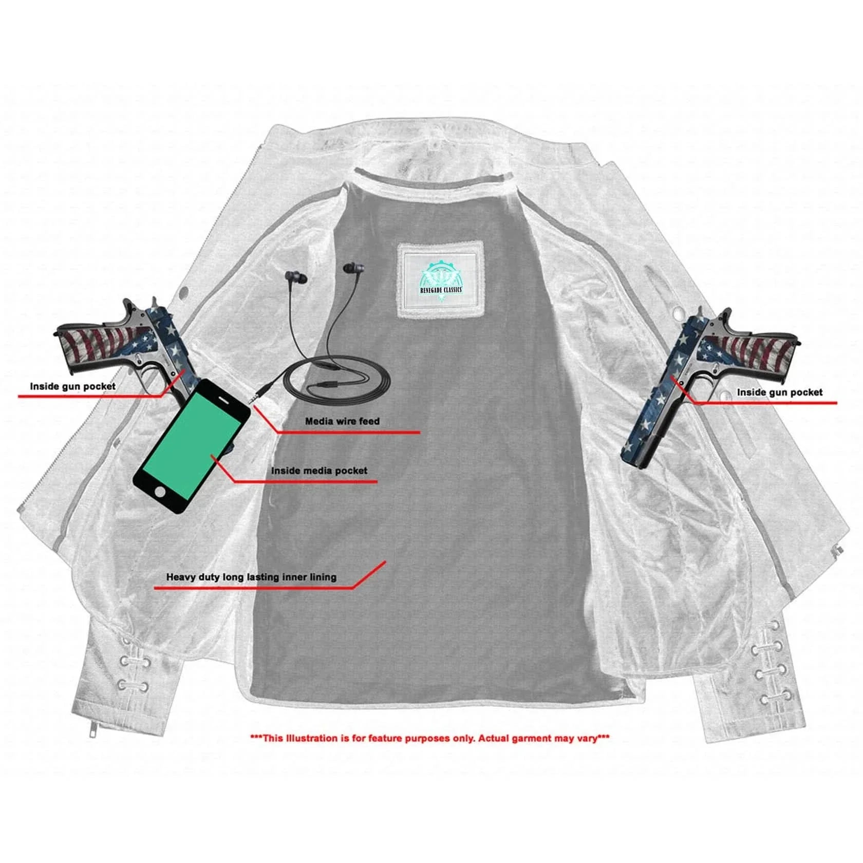 Women's Stylish Jacket with Grommet and Lacing Accents