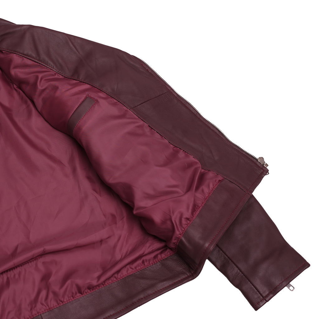 Rose Glow Women's Oxblood Fashion Leather Jacket
