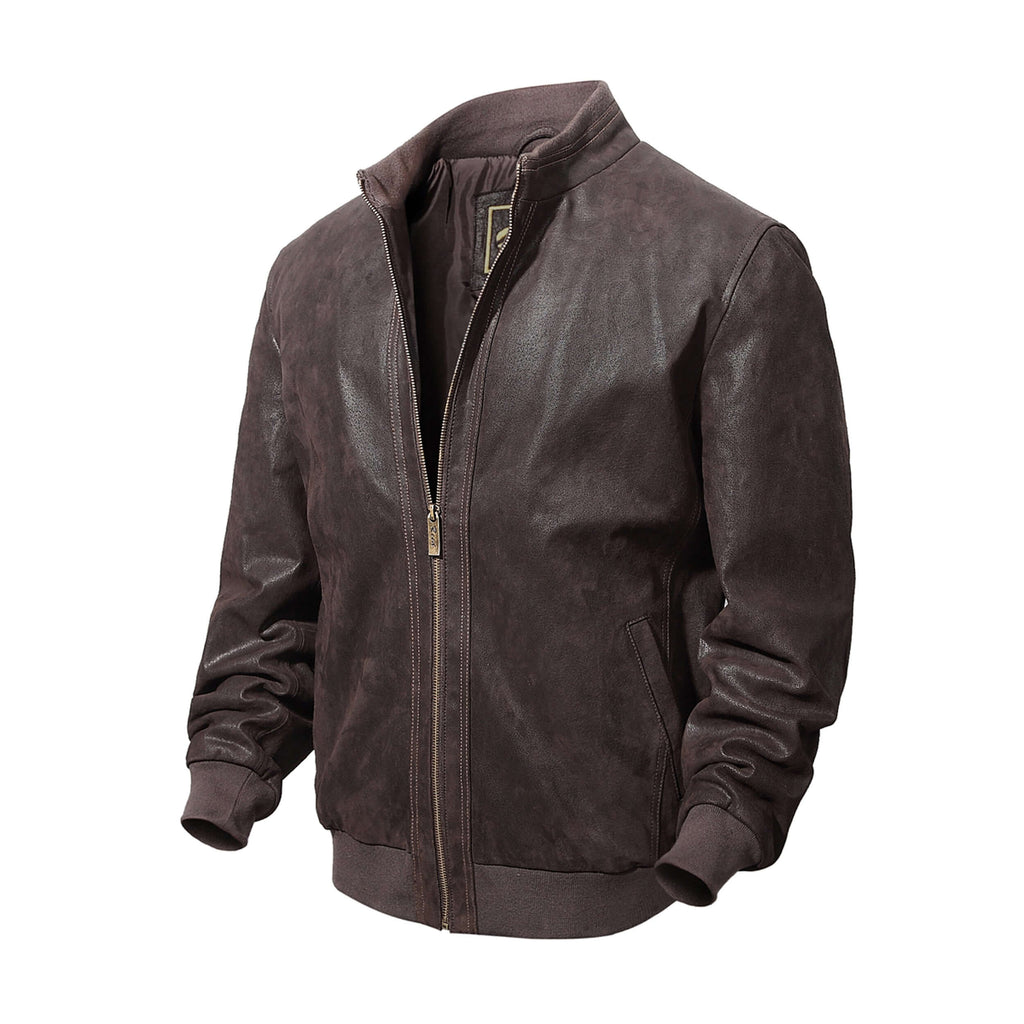 REED Men's Baseball Suede Leather Jacket (Imported)