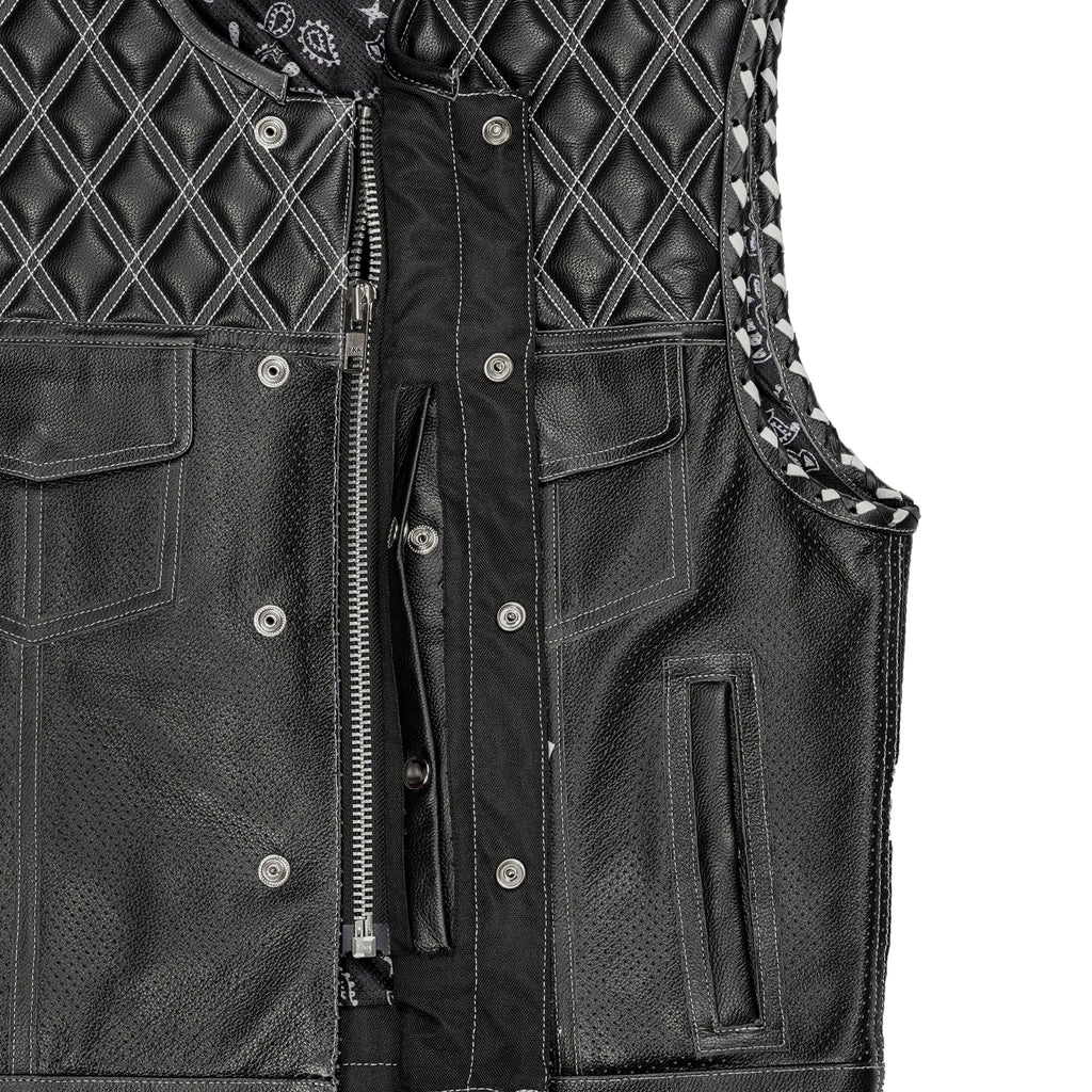 Blaze Lowcut Chrome Phantom Men's Leather Vest
