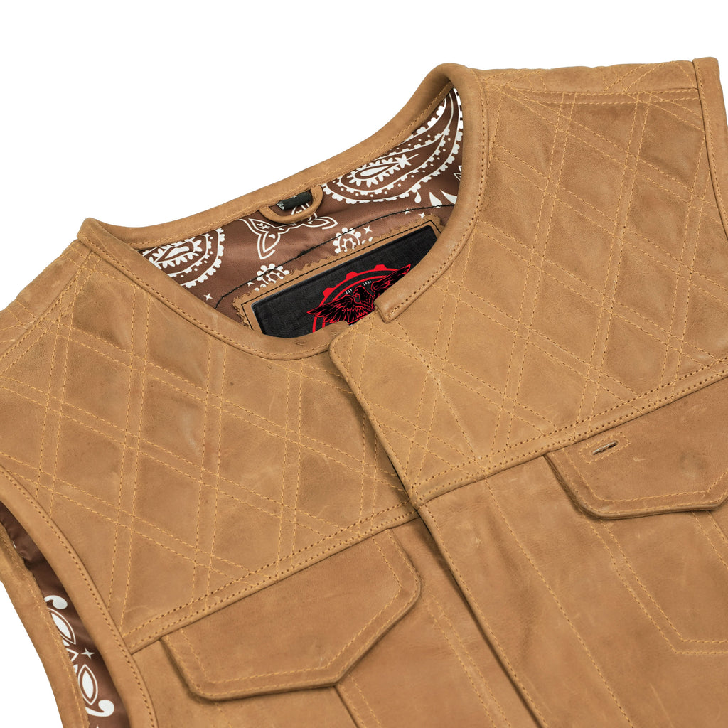 Rustic Rebel™ Lowcut Men’s Brown Leather Vest
