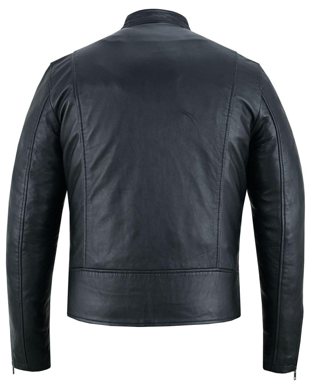 Wanton Men's Fashion Lambskin Leather Jacket –Black