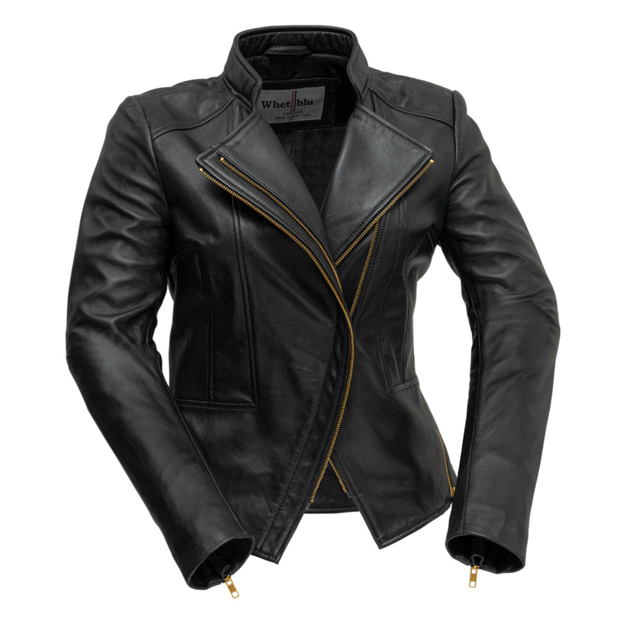 Claire Women's Asymmetrical Zipper Leather Jacket