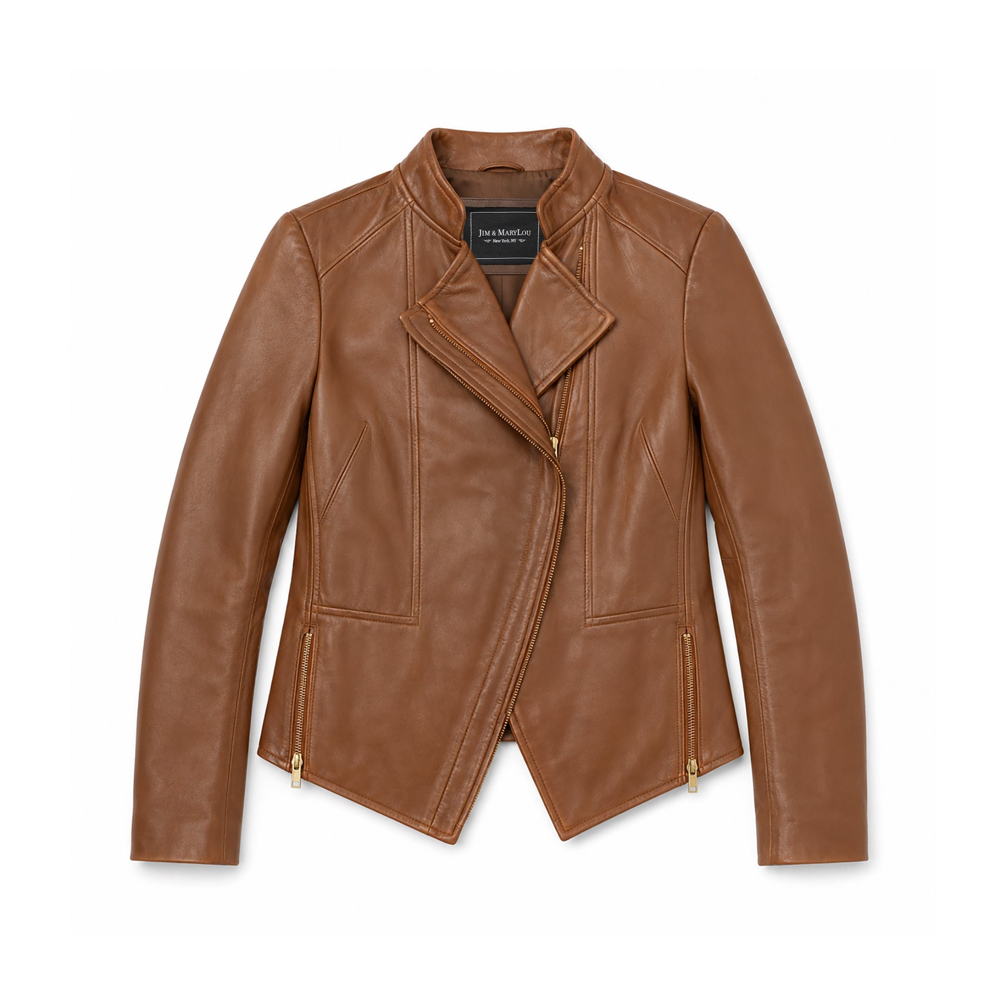 Claire Women's Asymmetrical Zipper Leather Jacket
