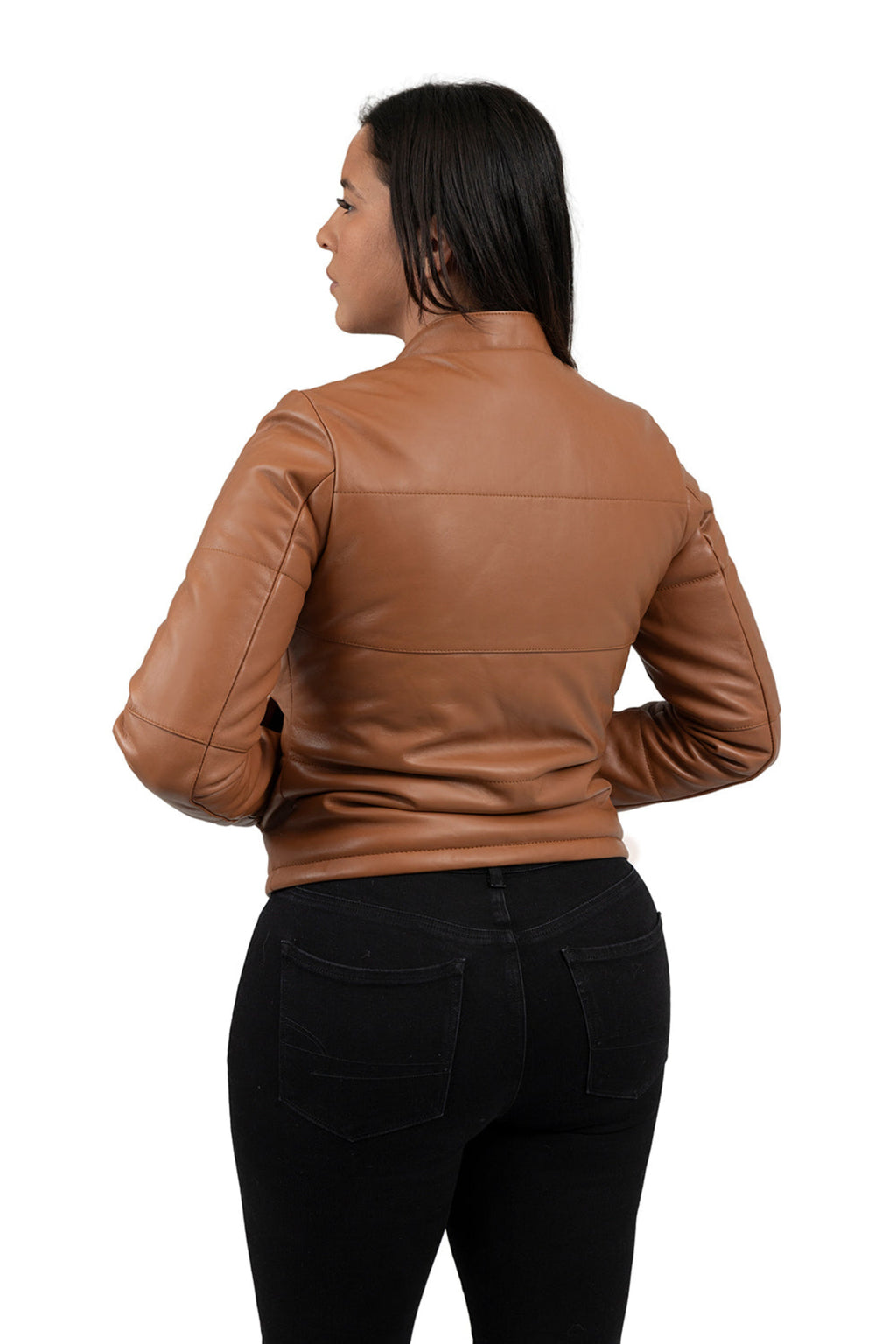 Melysa Women's Leather Puffer Jacket