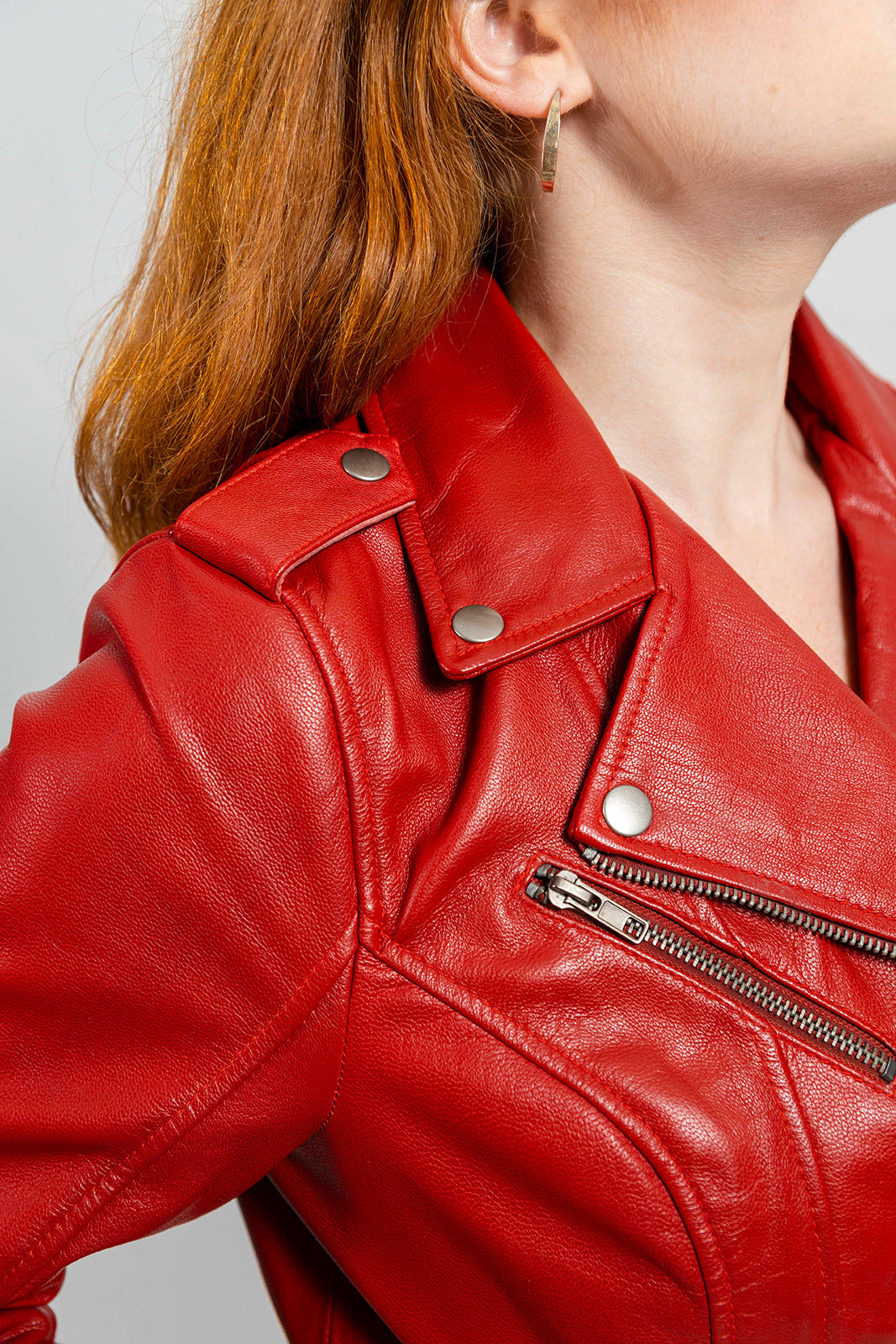 Abigail Women's Vintage Moto Leather Jacket