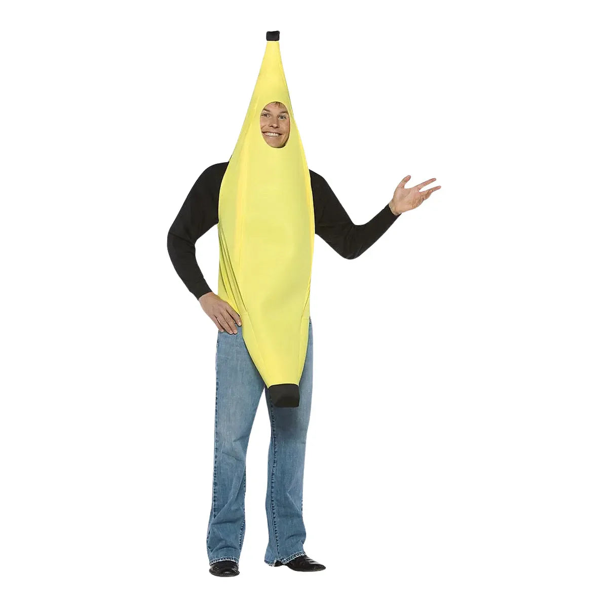 Adult Banana Costume on Hanging Display Card