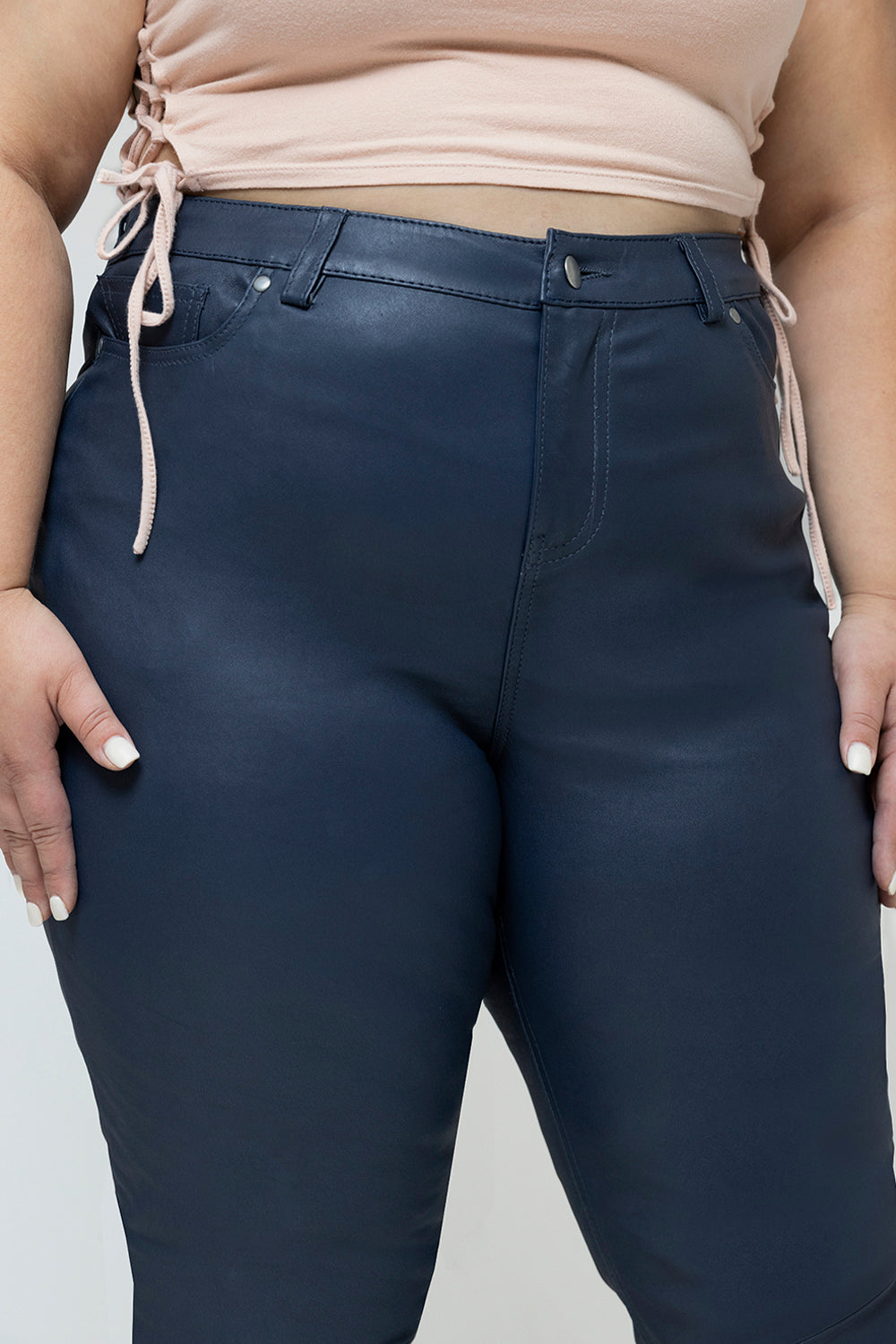 Arya Women's Fashion Stretch Leather Pants