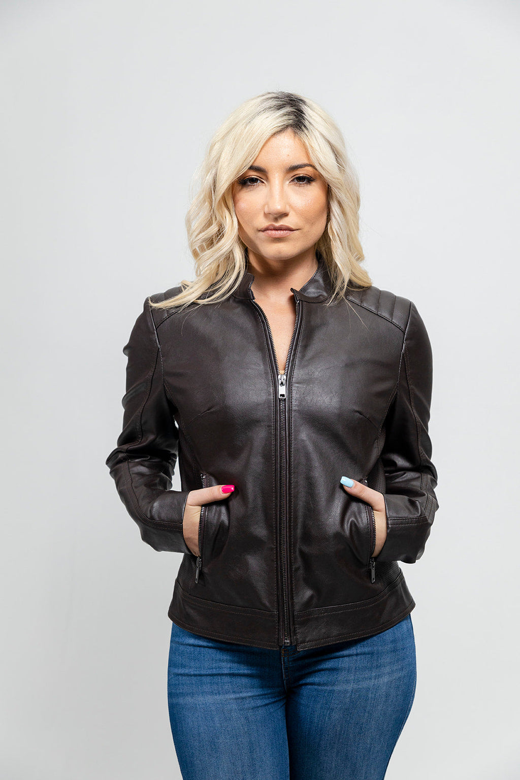 Beverly Women's Vegan Faux Leather/Perforated Jacket