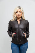 Beverly Women's Vegan Faux Leather/Perforated Jacket