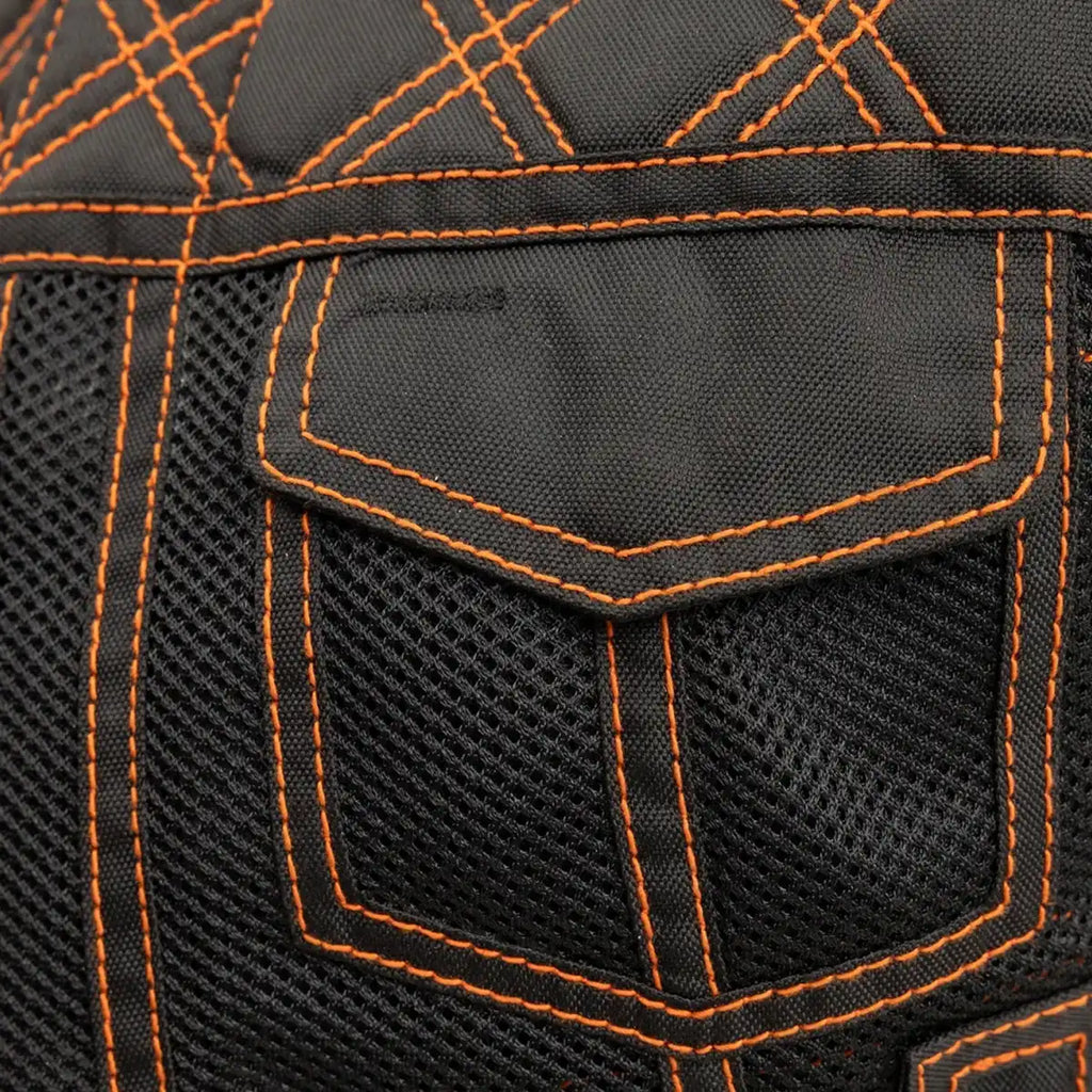 Bonnie Moto Mesh Women's Motorcycle Vest - Diamond Quilt