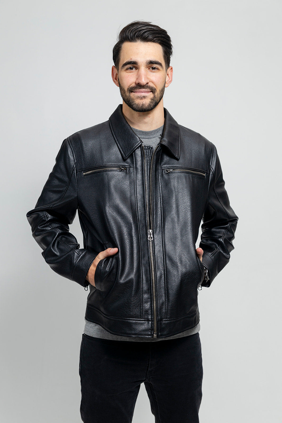 Conner Men's Vegan Faux Leather Jacket