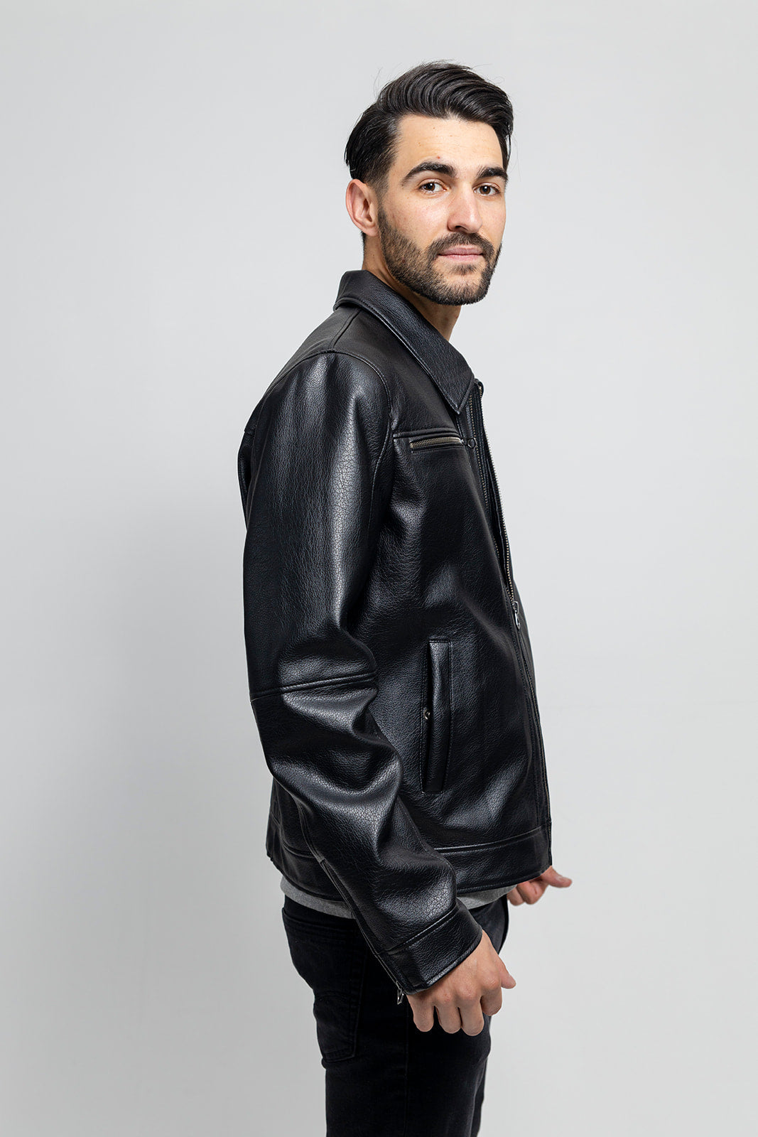 Conner Men's Vegan Faux Leather Jacket