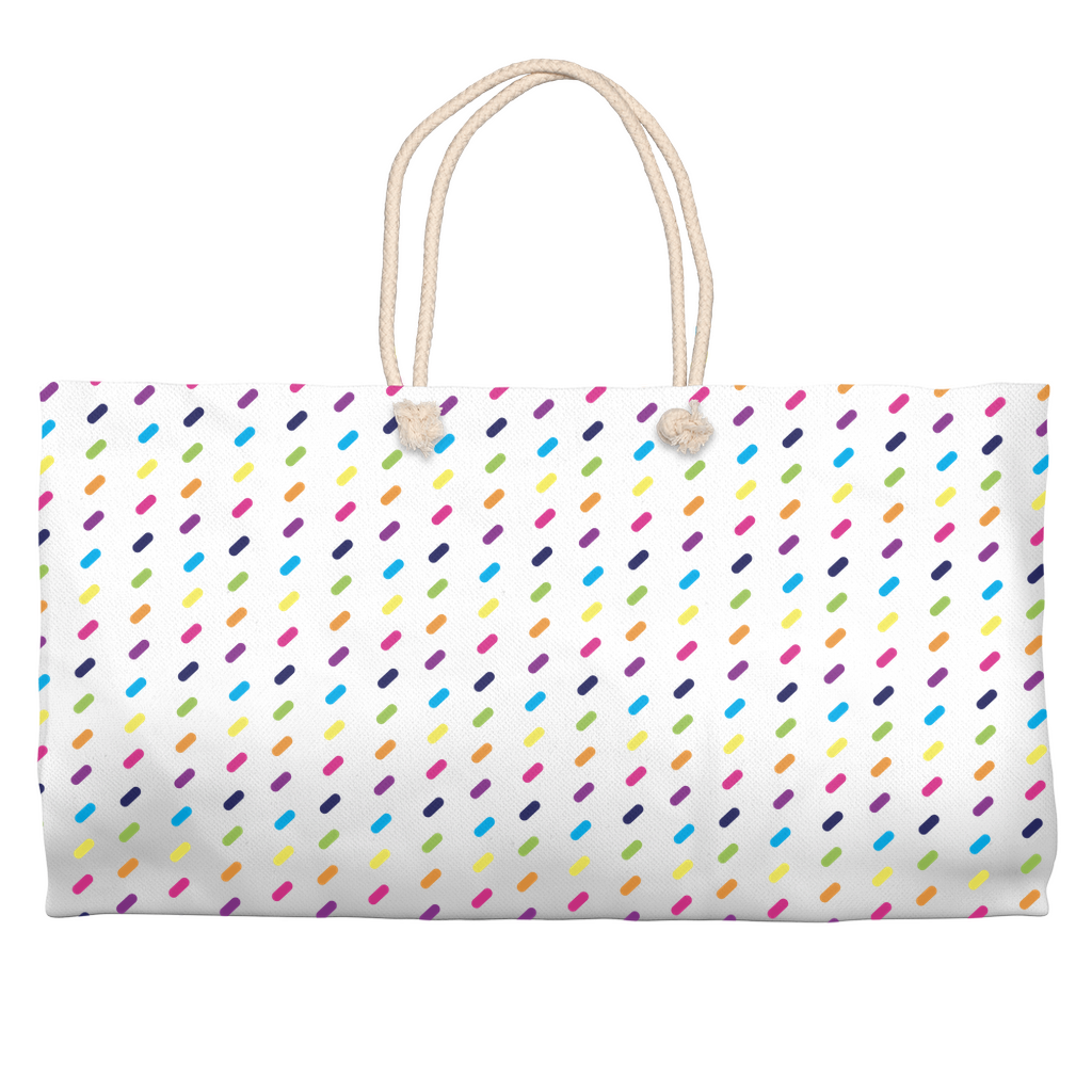 Rainbow Sprinkles Summer Weekender Tote