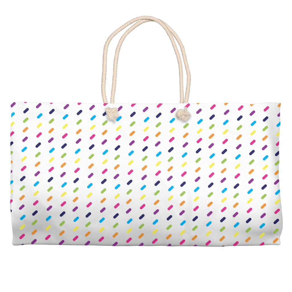 Rainbow Sprinkles Summer Weekender Tote
