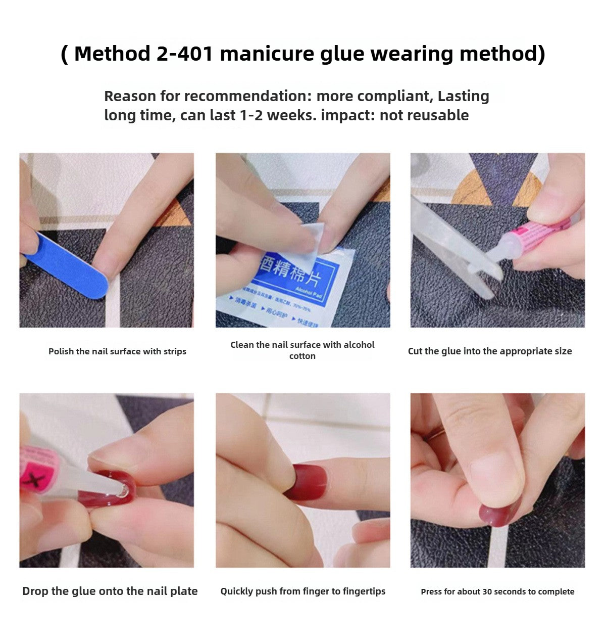 0940- Handmade press on nails fake nails removable