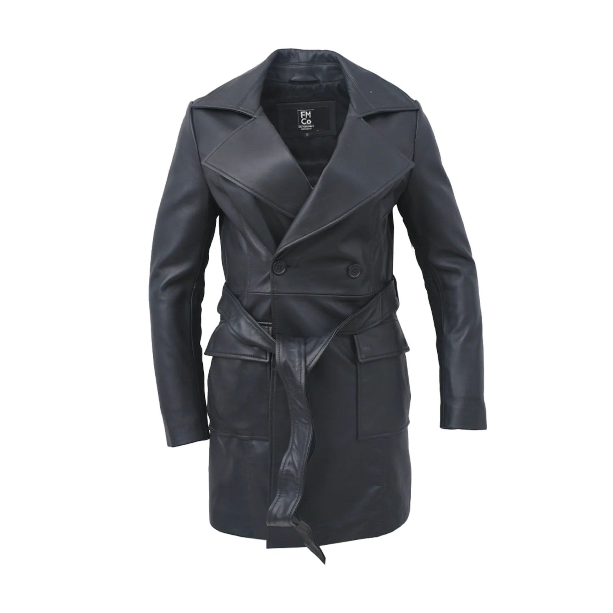 Emma Women's Leather Wrap Coat
