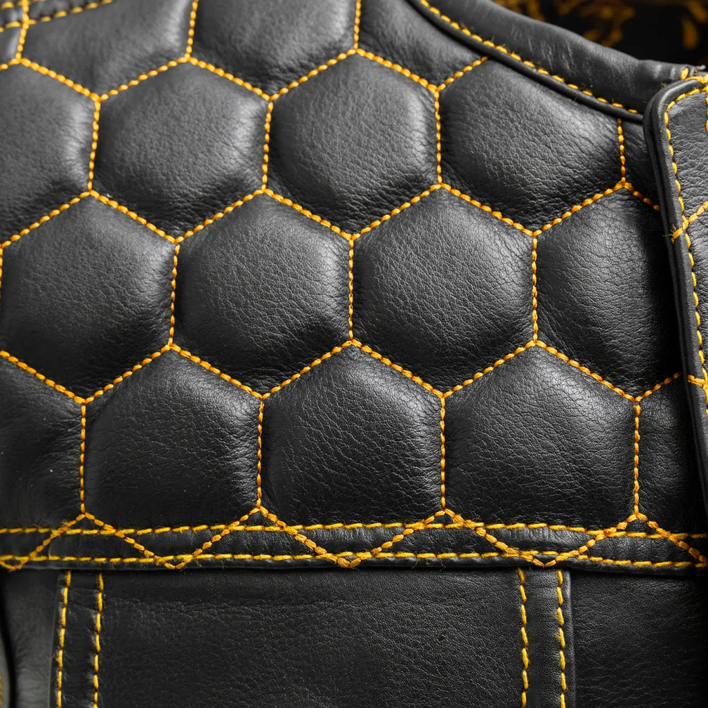 Hornet Men's Club Style Leather Vest