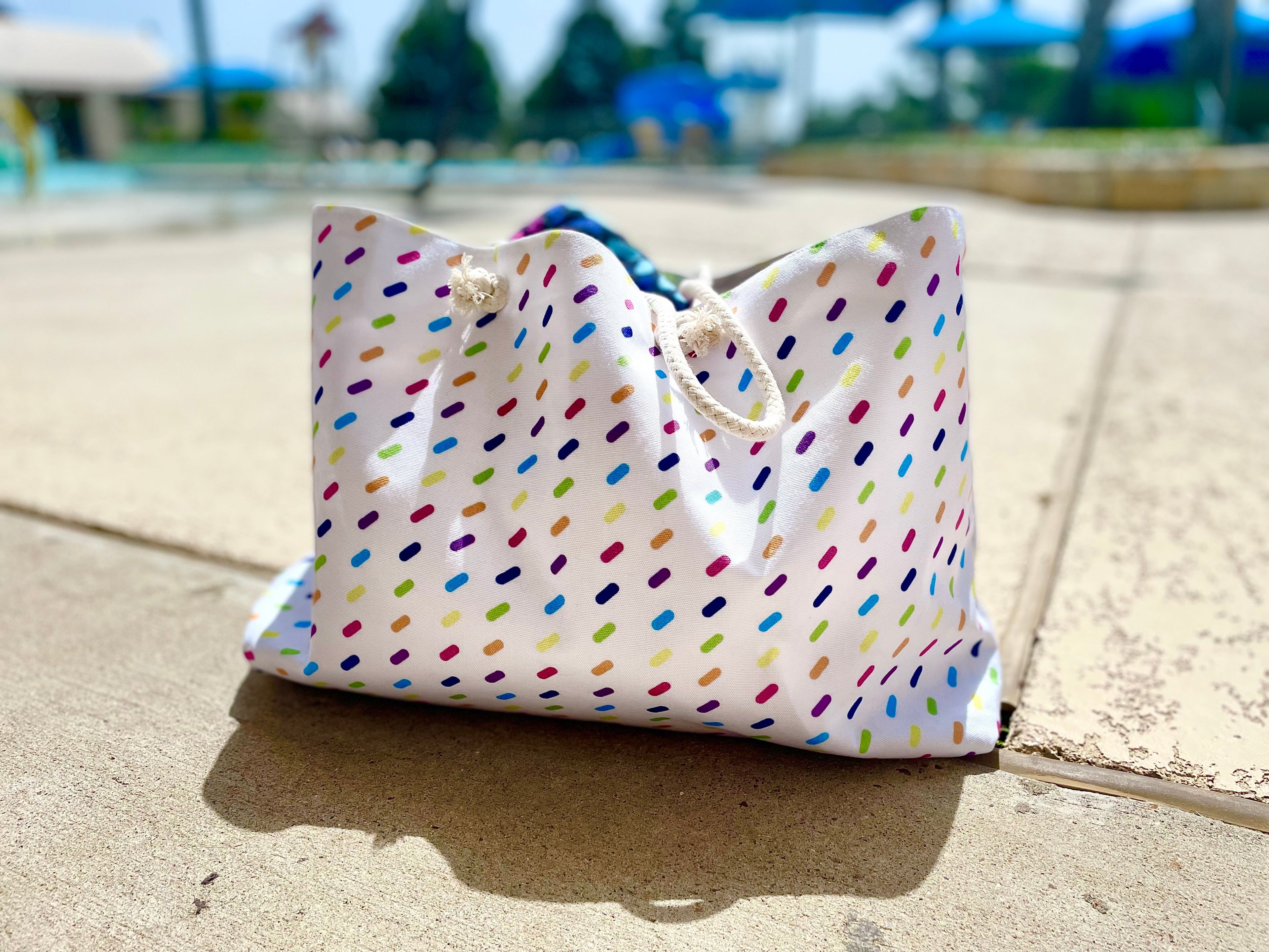 Rainbow Sprinkles Summer Weekender Tote
