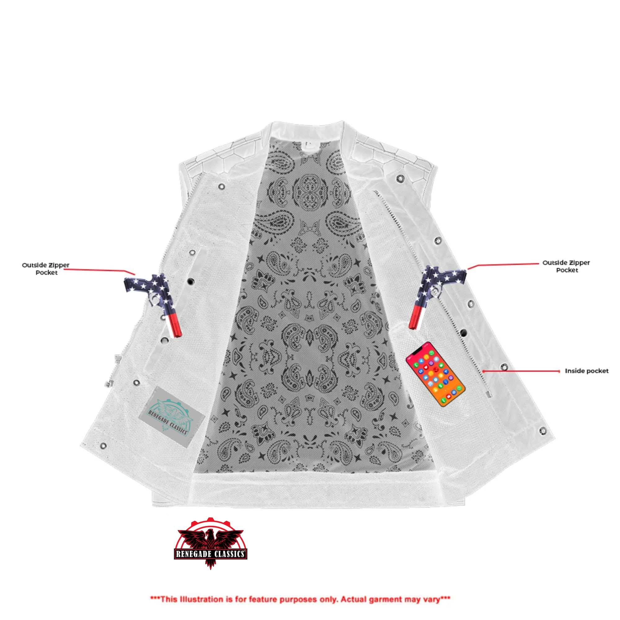 Gloom Gold Men's Black Mesh Textile Vest